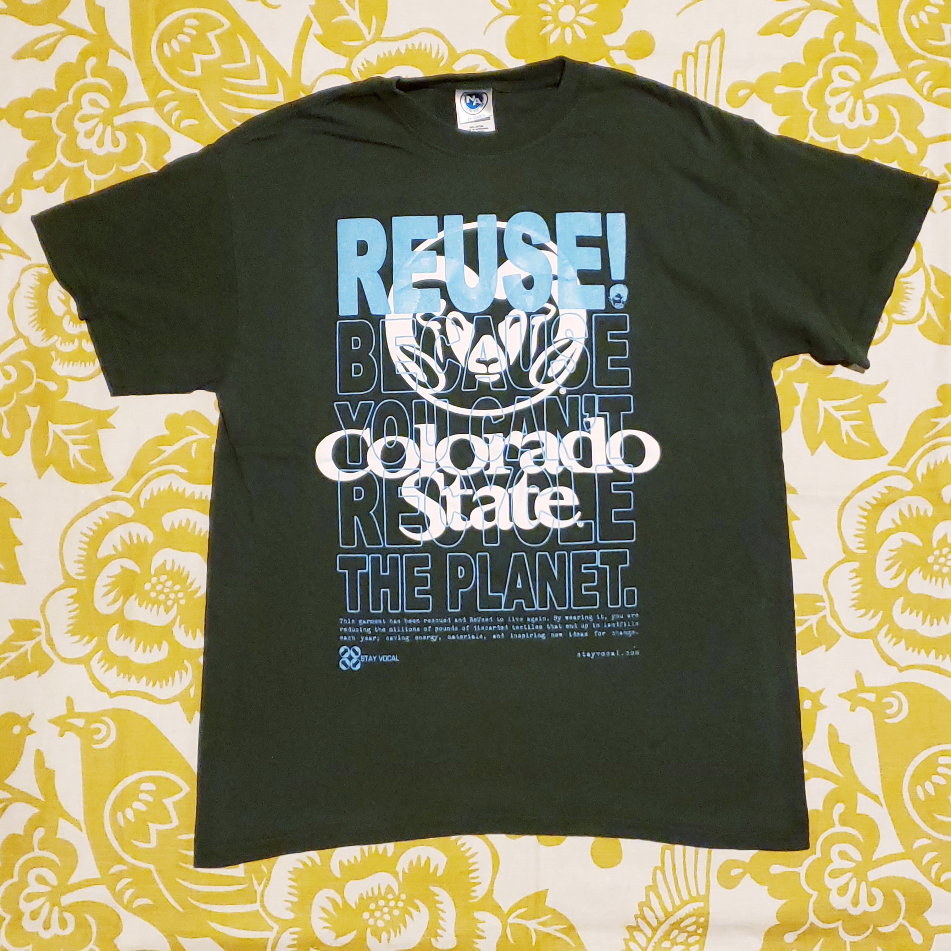 One of a Kind (Men's M) REUSE! Colorado State University T-Shirt