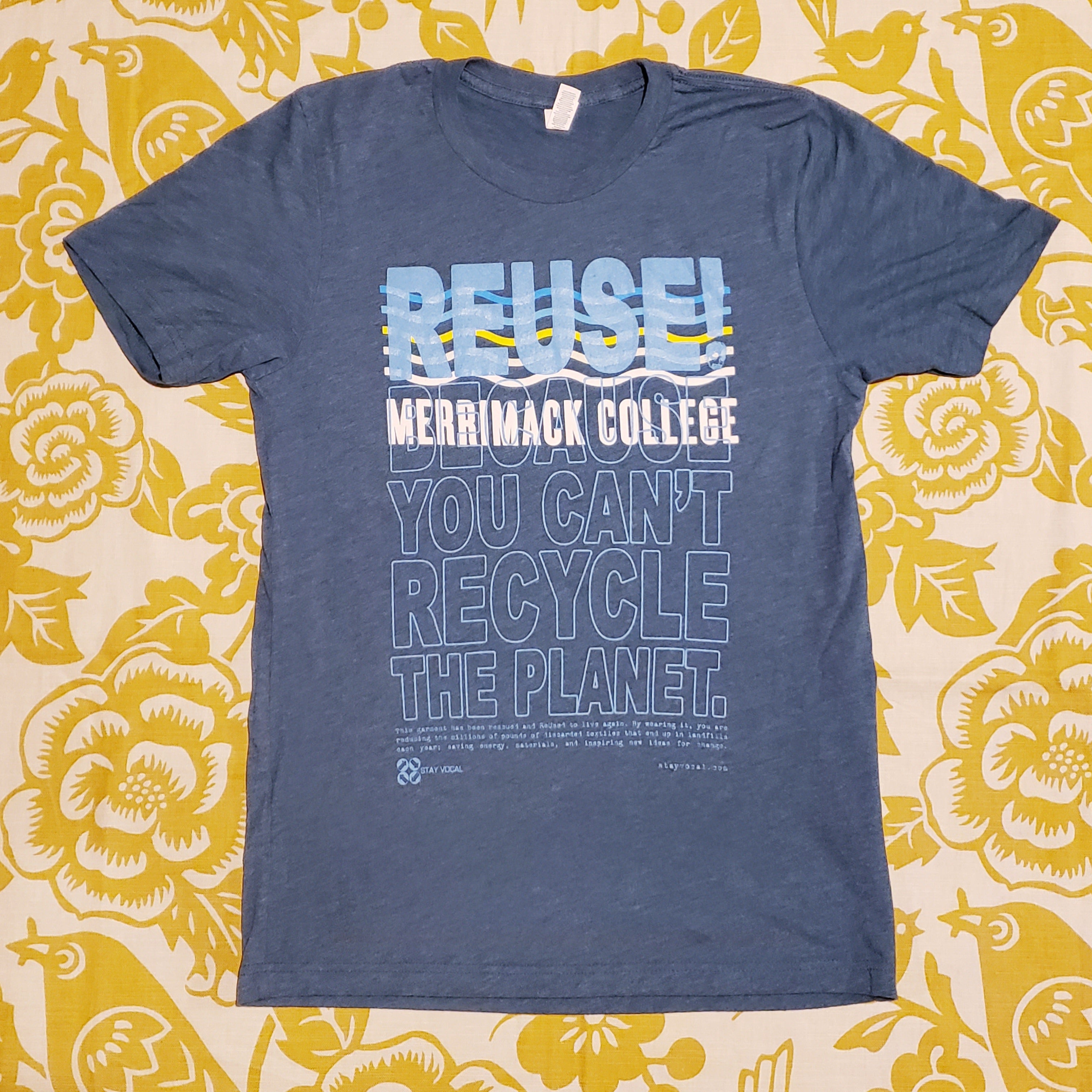 One of a Kind (Men's M) REUSE! Merimack College T-Shirt