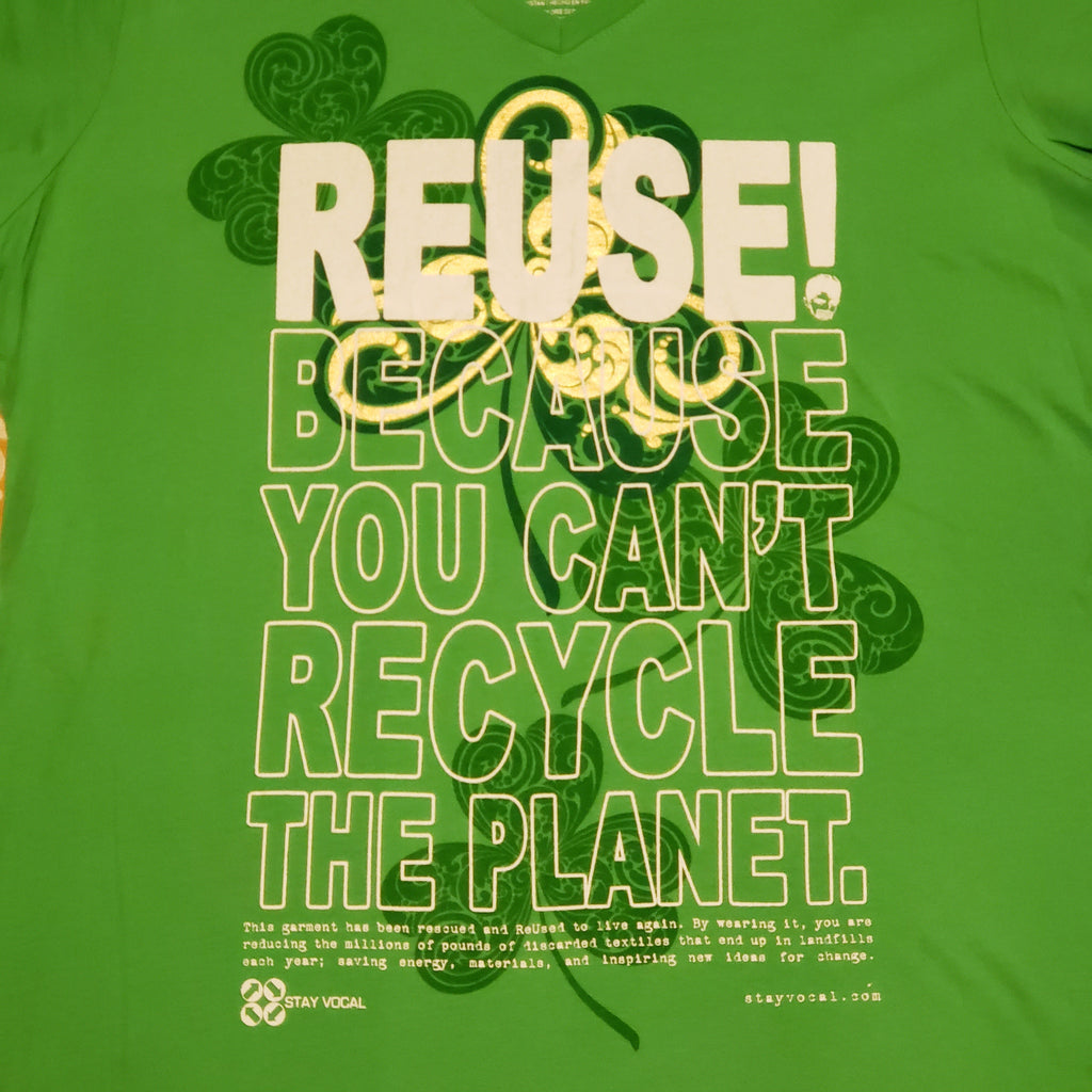 One of a Kind (Women's XL) REUSE! Fancy Clovers T-Shirt