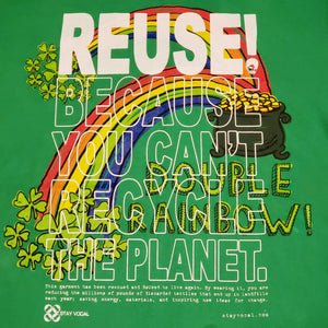 One of a Kind (Men's M) REUSE! Double Rainbow T-Shirt