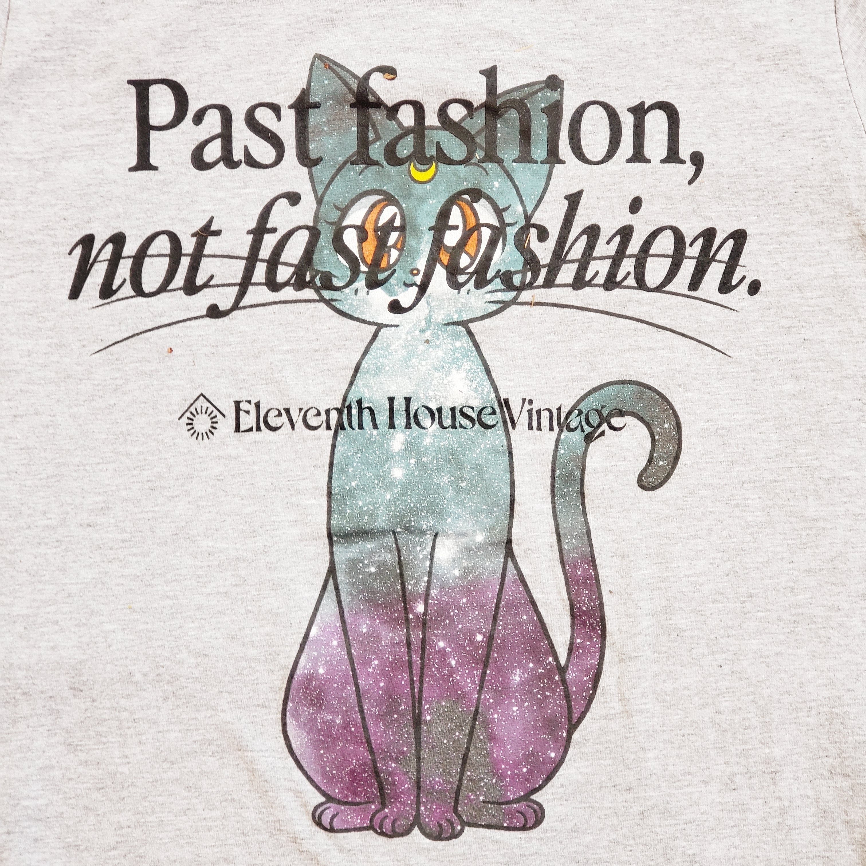 One of a Kind (Women's M) Past Fashion, Not Fast Fashion Sailor Moon Cat T-Shirt