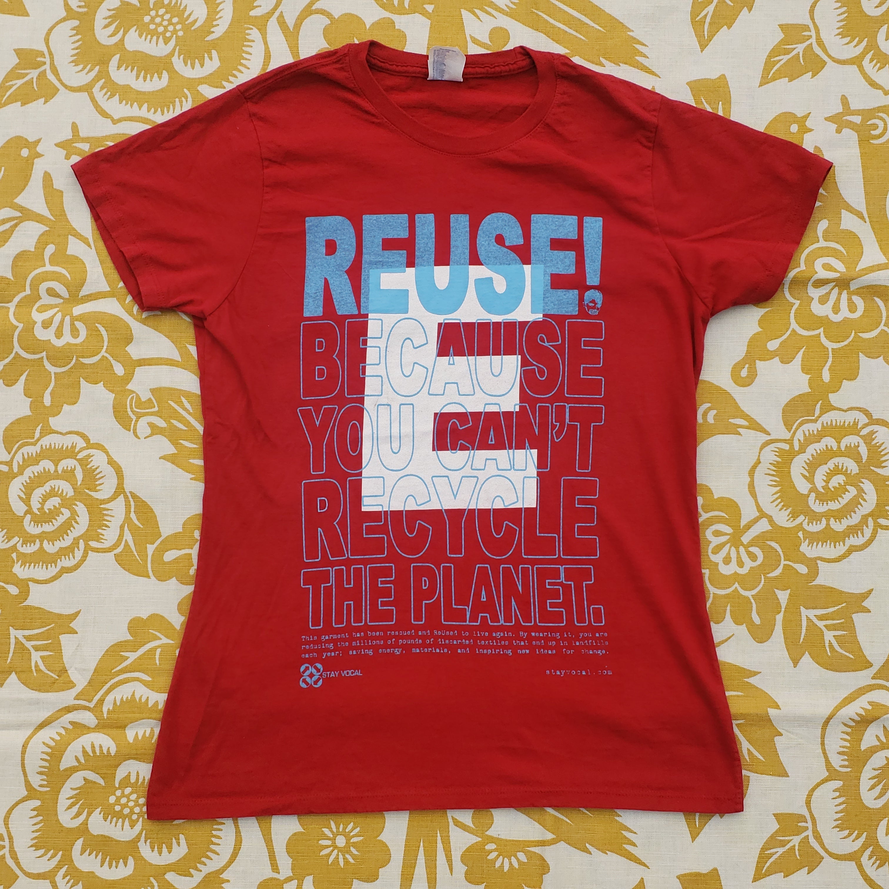 One of a Kind (Women's M) REUSE! The Letter E T-Shirt