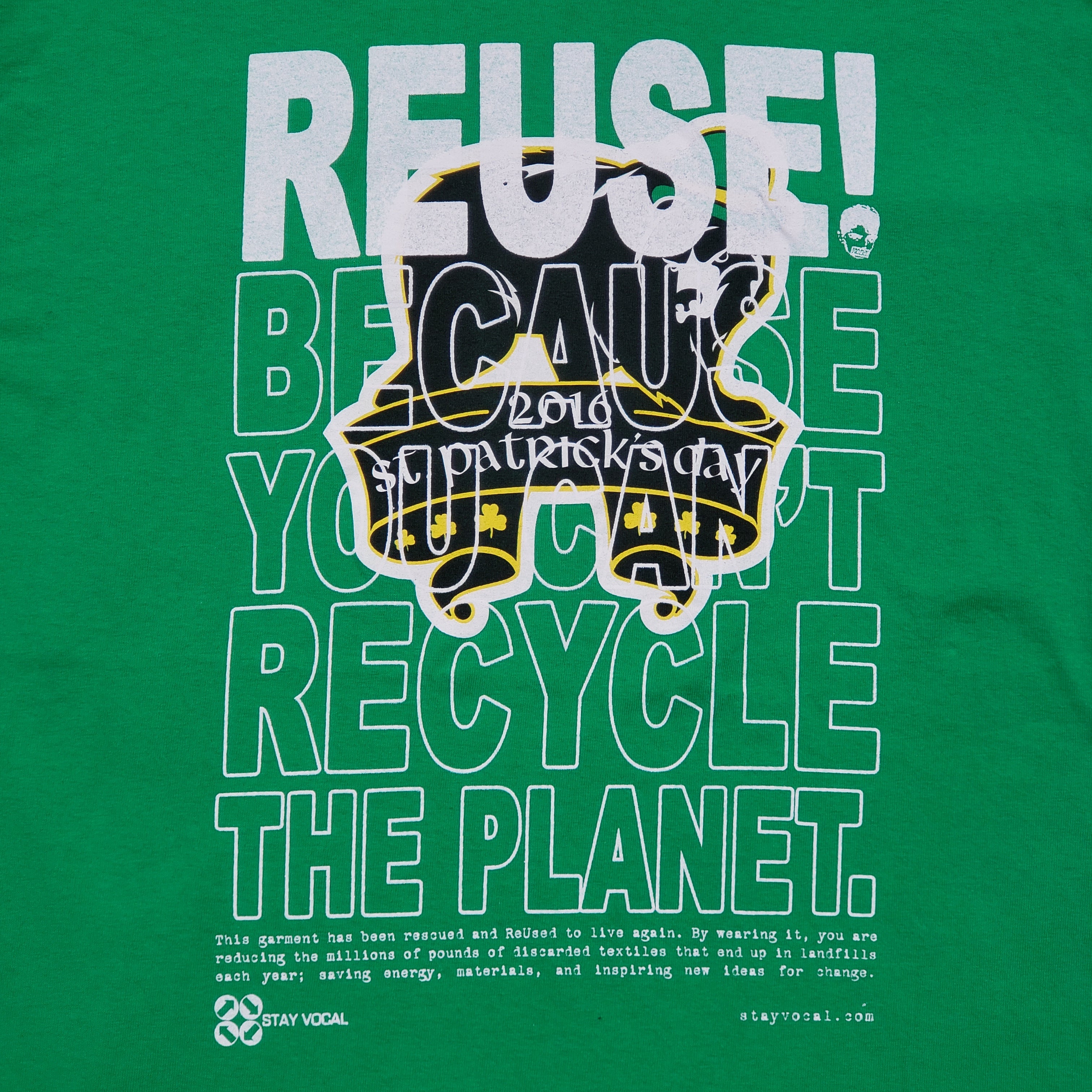 One of a Kind (Men's L) REUSE! St. Patrick's Day Bear T-Shirt