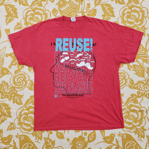 One of a Kind (Men's XL) REUSE! Mustaches on the Brain T-Shirt