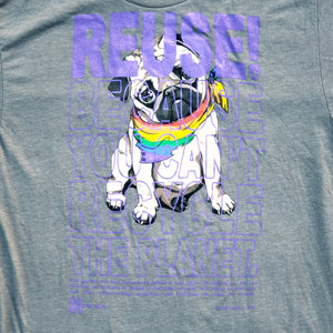 One of a Kind (Men's M) REUSE! Pride Pug T-Shirt