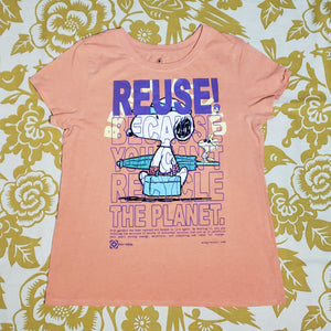 One of a Kind (Women's M) REUSE! Beach Bound Snoopy and Woodstock T-Shirt