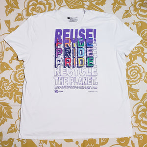 One of a Kind (Men's XXL) REUSE! Pride Pride Pride T-Shirt