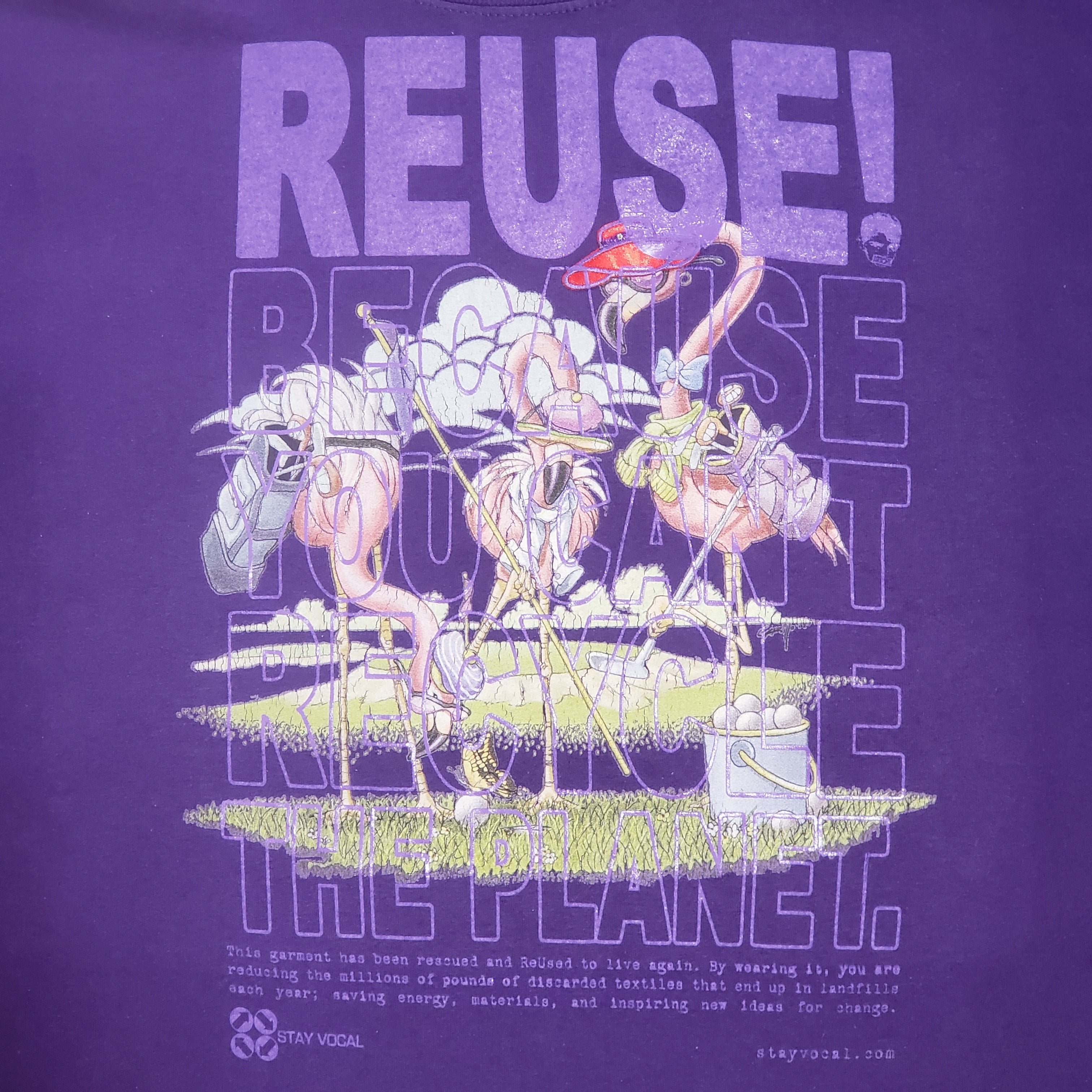 One of a Kind (Men's L) REUSE! Flamingo Golf T-Shirt