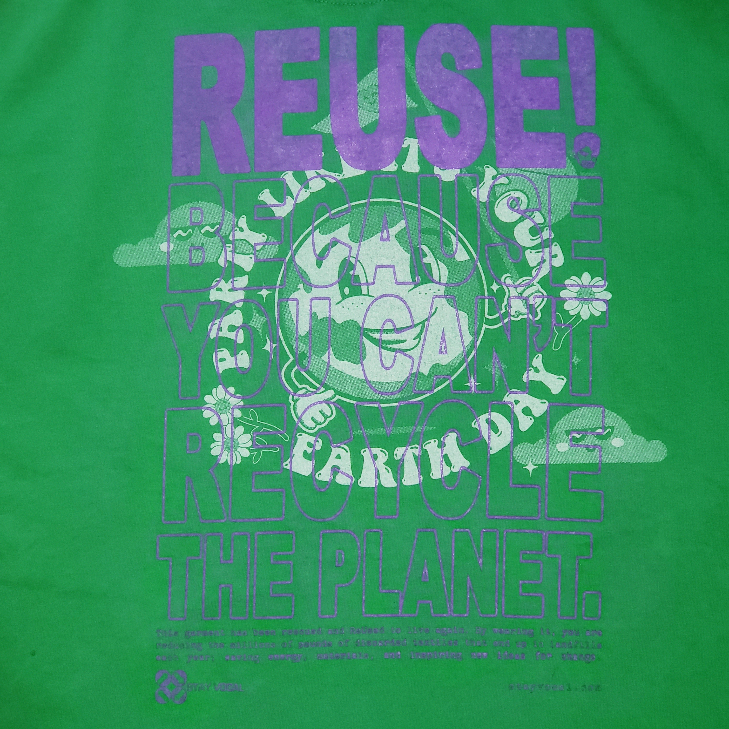 One of a Kind (Men's L) REUSE! Party Like It's Your Earth Day T-Shirt