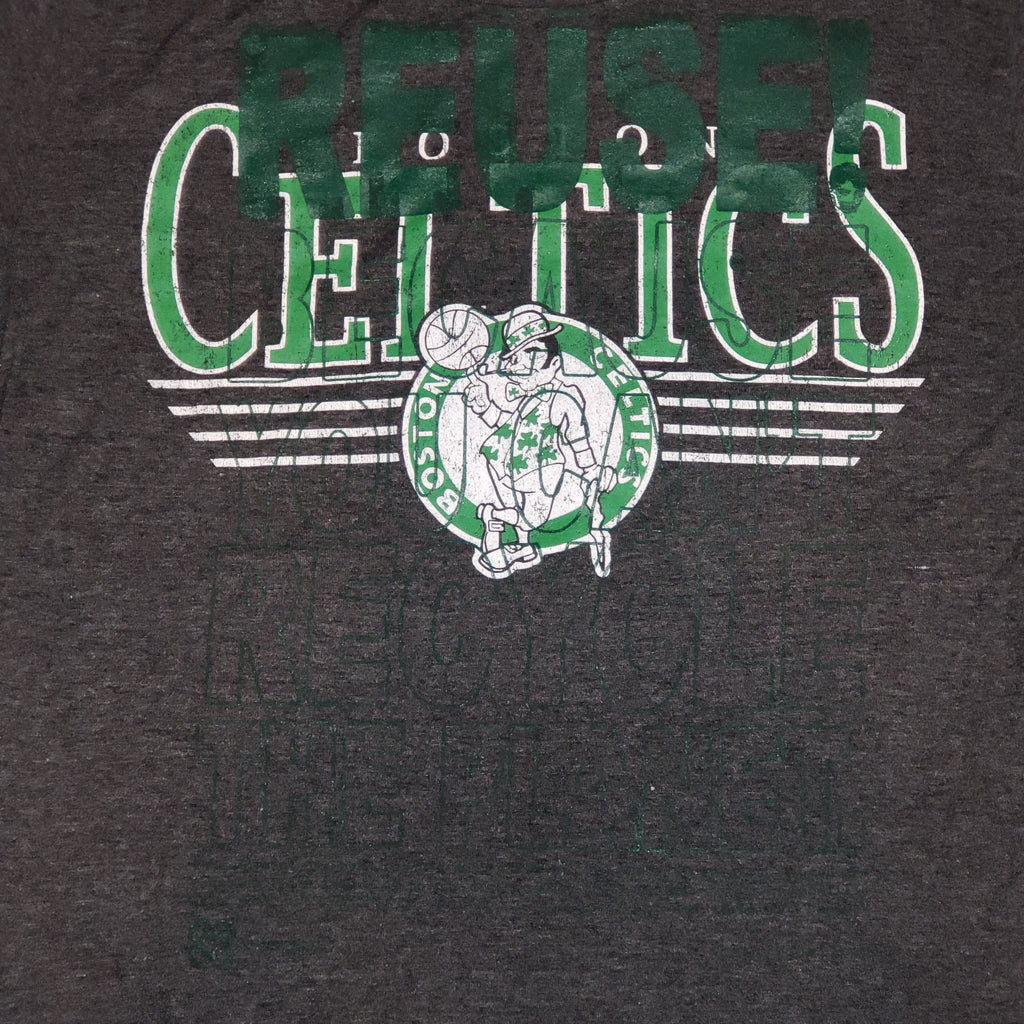 One of a Kind (Men's S) REUSE! Boston Celtics 4-Line Logo T-Shirt