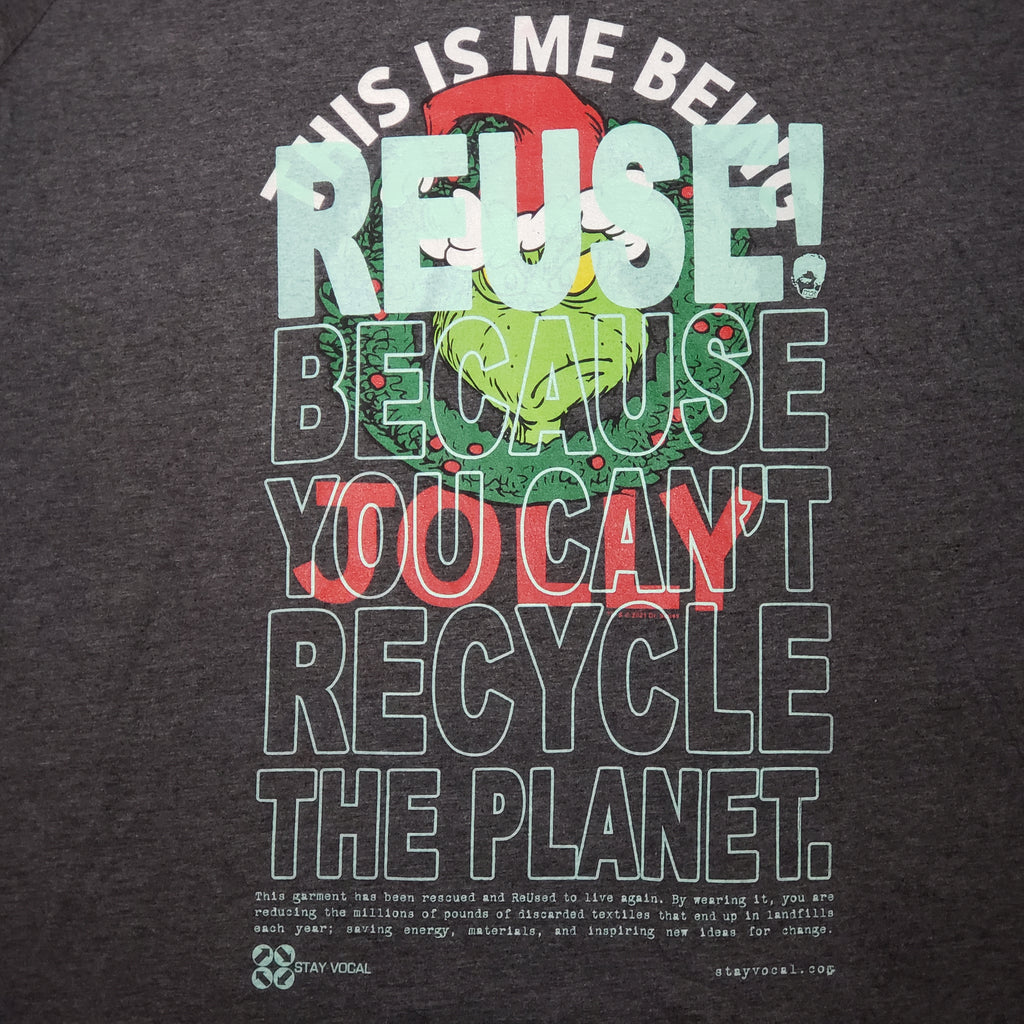One of a Kind (Women's XXL) REUSE! The Grinch Being Jolly T-Shirt