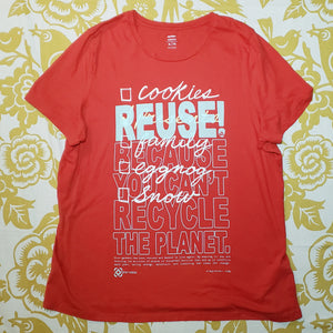 One of a Kind (Women's XL) REUSE! Holiday List T-Shirt