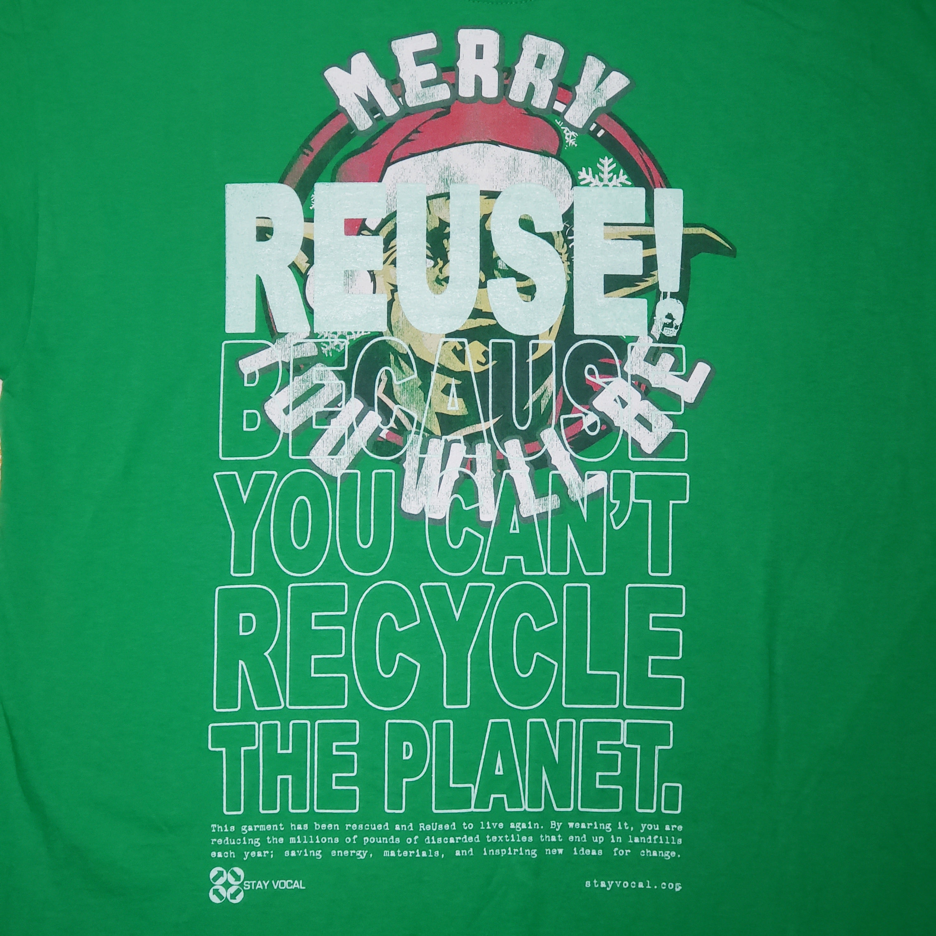 One of a Kind (Men's XL) REUSE! Merry You Will Be Yoda T-Shirt
