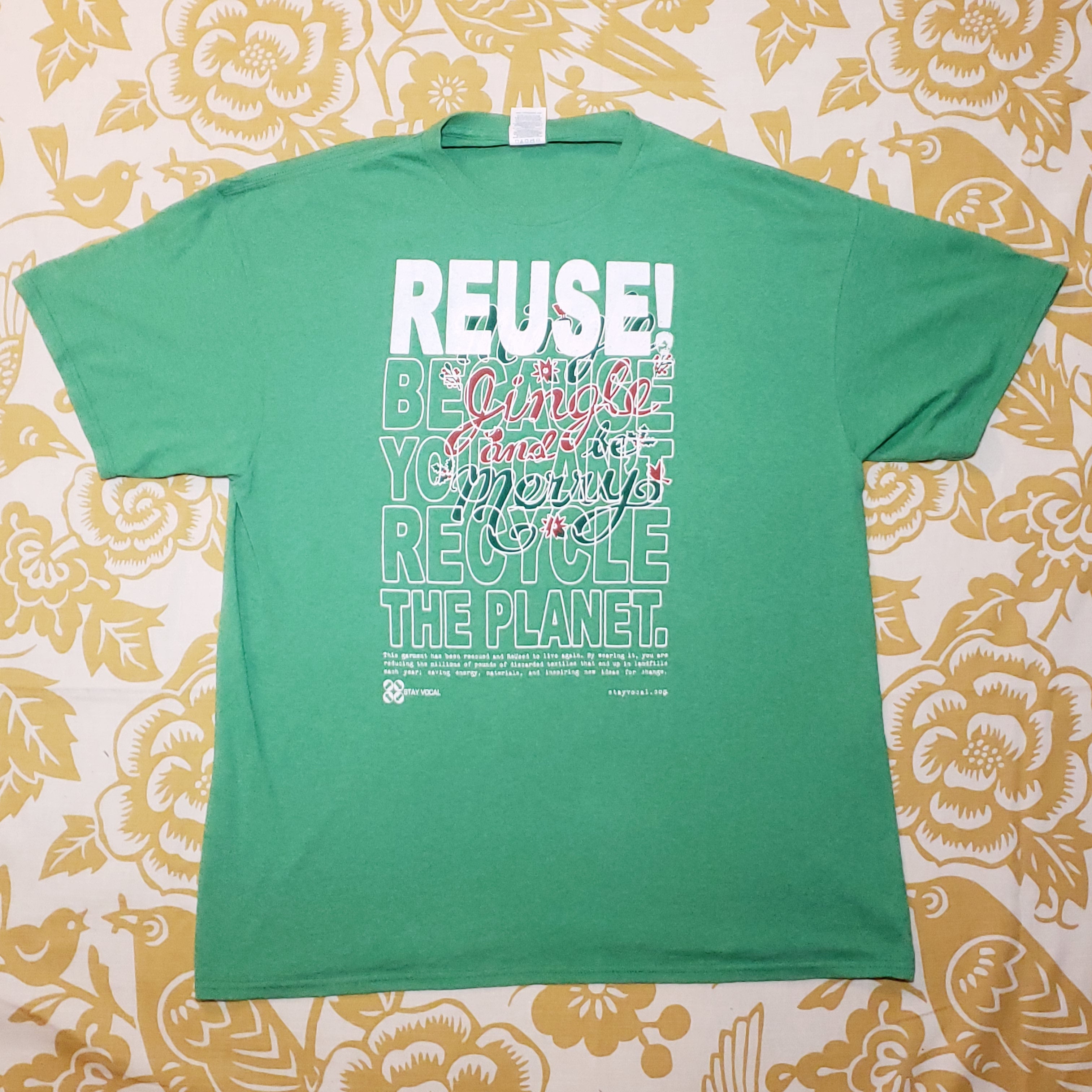 One of a Kind (Men's XL) REUSE! Jingle and Be Merry T-Shirt