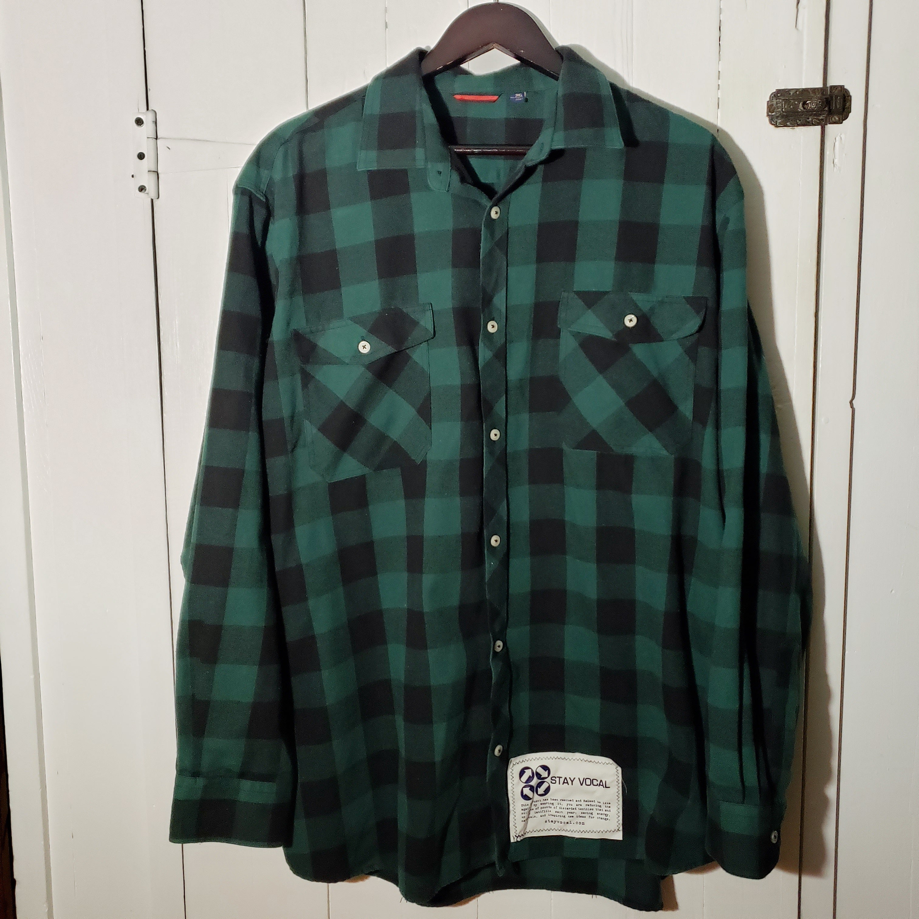 Make Yourself Heard Face Patch Flannel Shirt