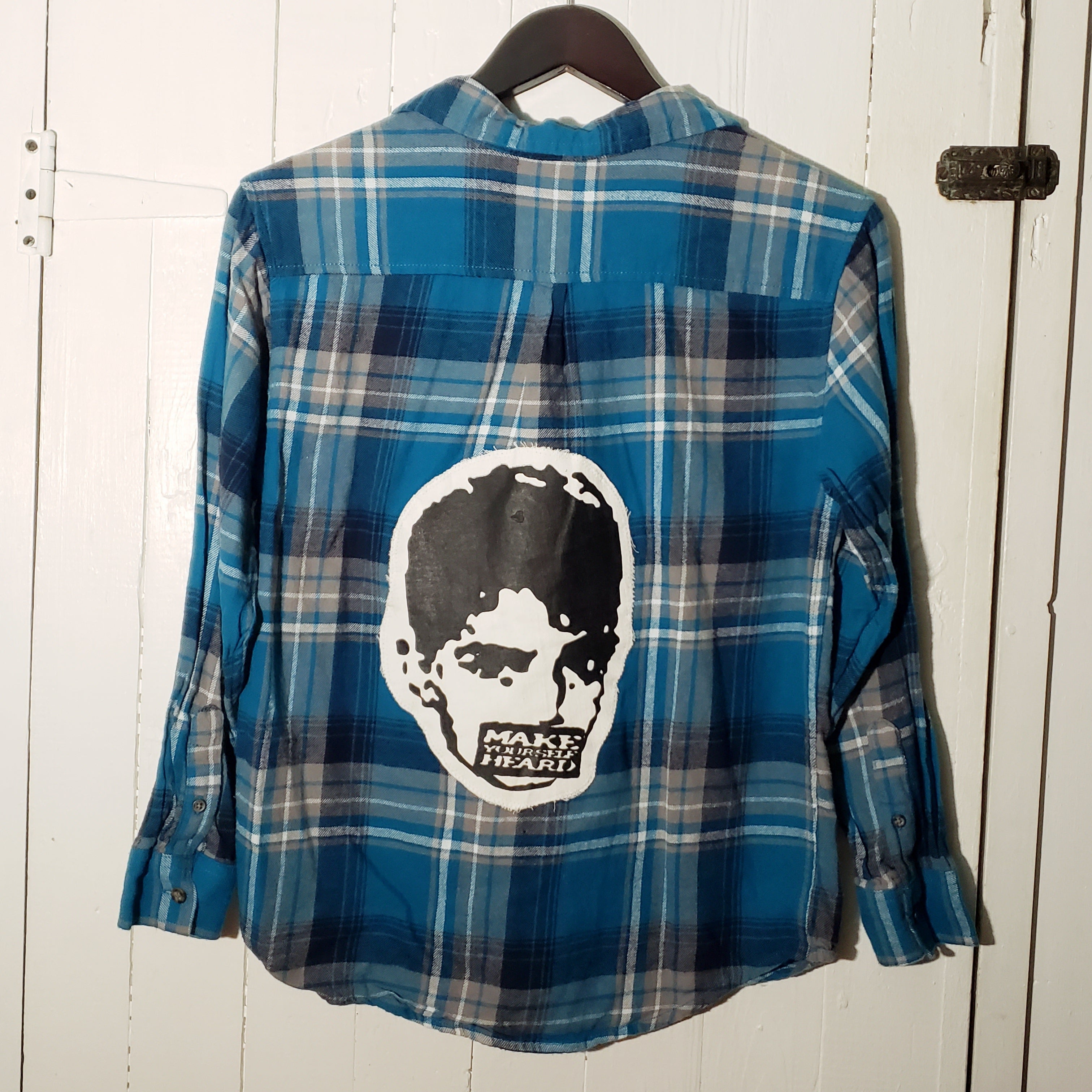Make Yourself Heard Face Patch Flannel Shirt