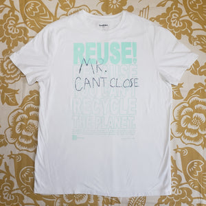 One of a Kind (Men's L) REUSE! Handmade Mr. Can't Close T-Shirt