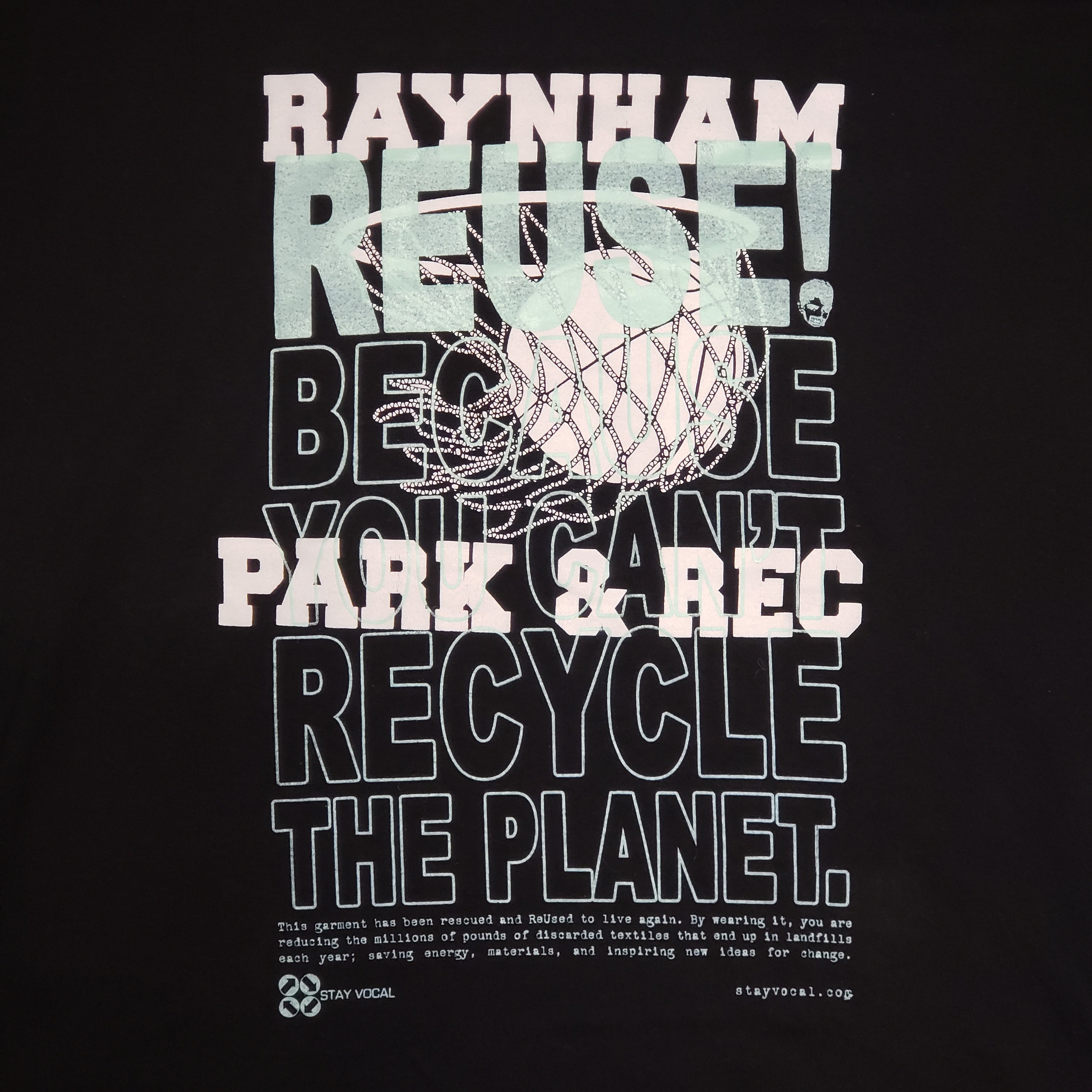 One of a Kind (Men's XL) REUSE! Raynham Parks & Rec T-Shirt