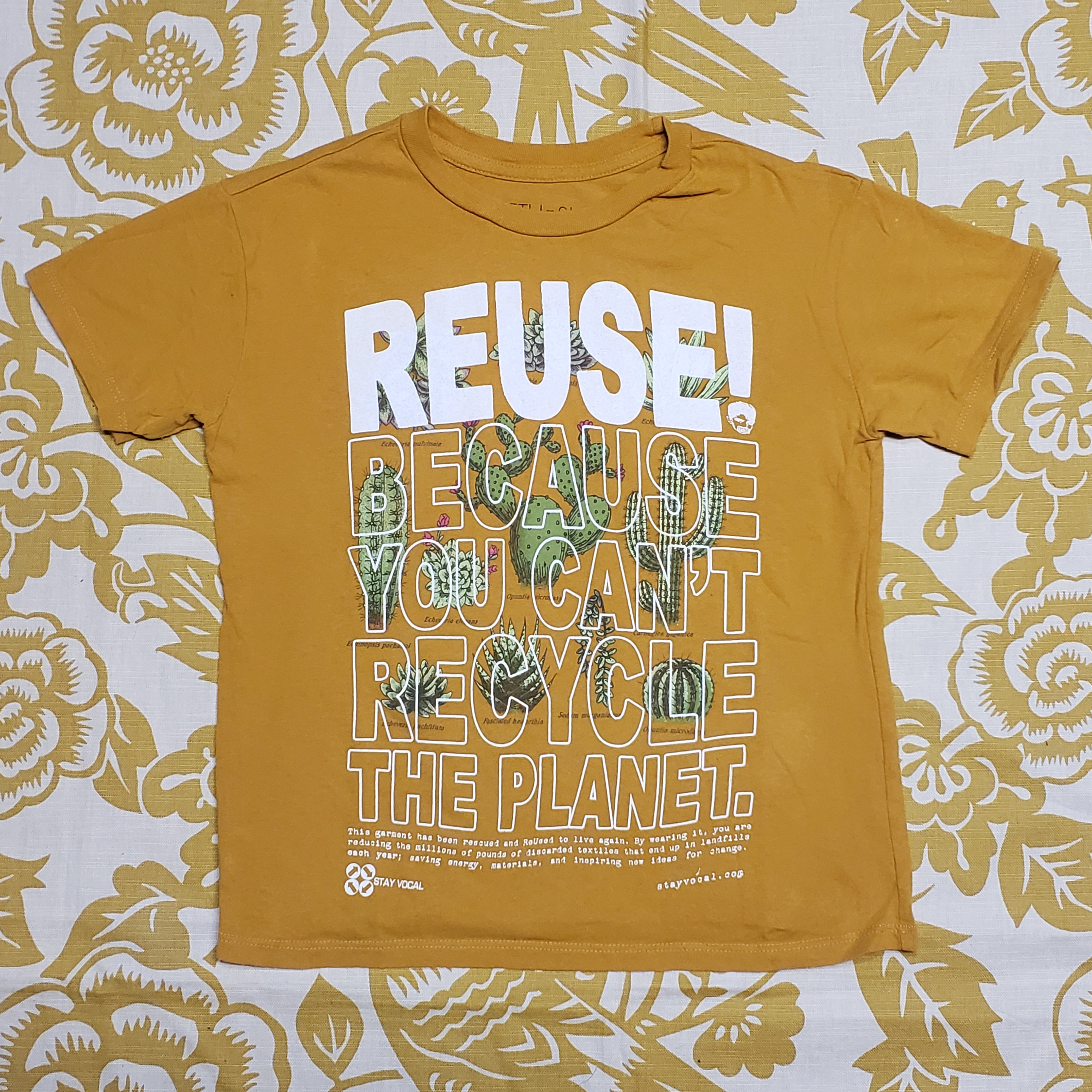 One of a Kind (Women's XS) REUSE! Cactus Types T-Shirt