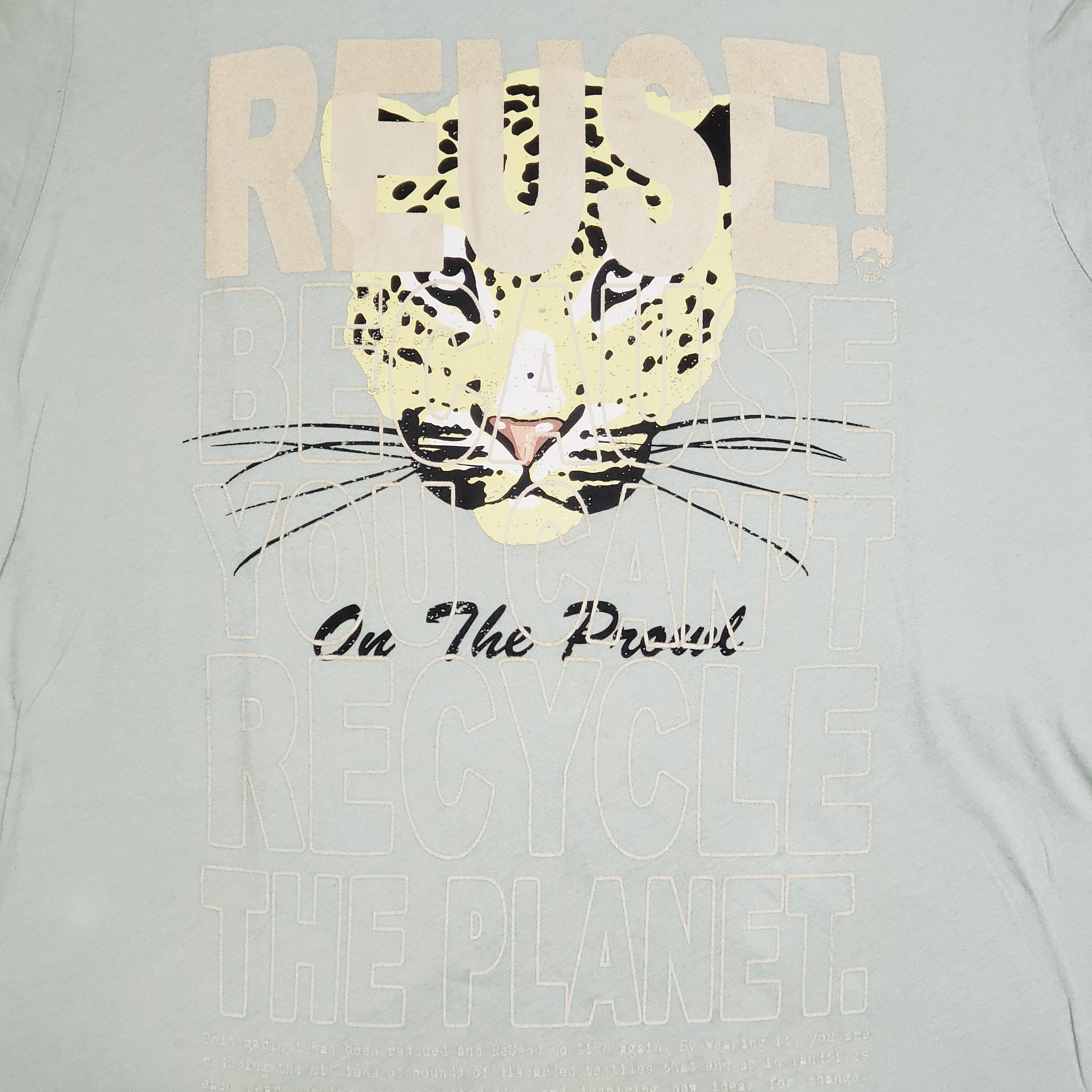 One of a Kind (Women's XS) REUSE! Leopard On The Prowl T-Shirt
