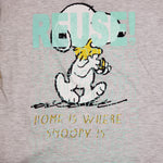 One of a Kind (Women's M) REUSE! Home Is Where Snoopy Is T-Shirt