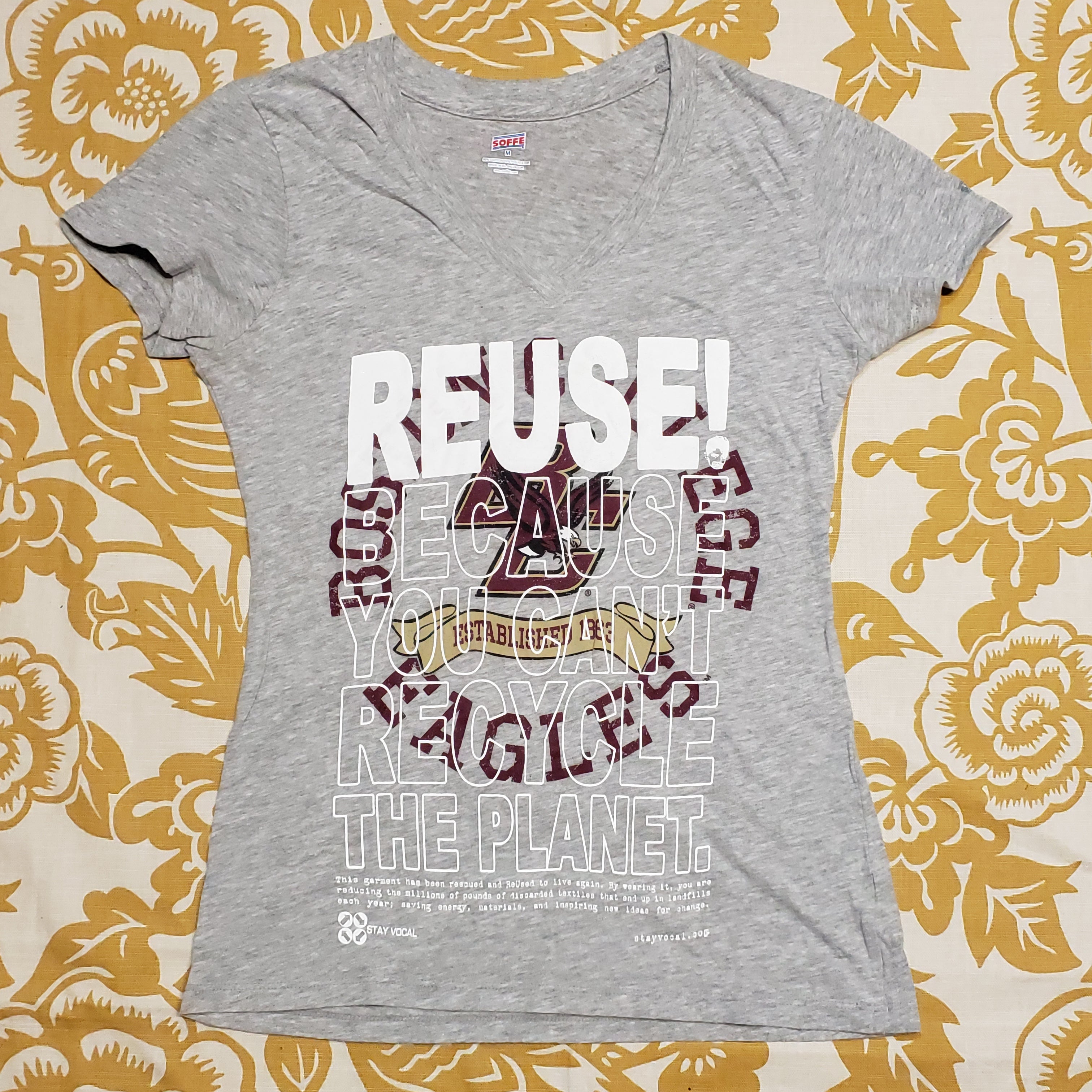 One of a Kind (Women's M) REUSE! BC Eagles T-Shirt