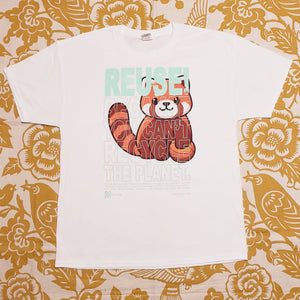 One of a Kind (Men's L) REUSE! Red Panda Basketball T-Shirt