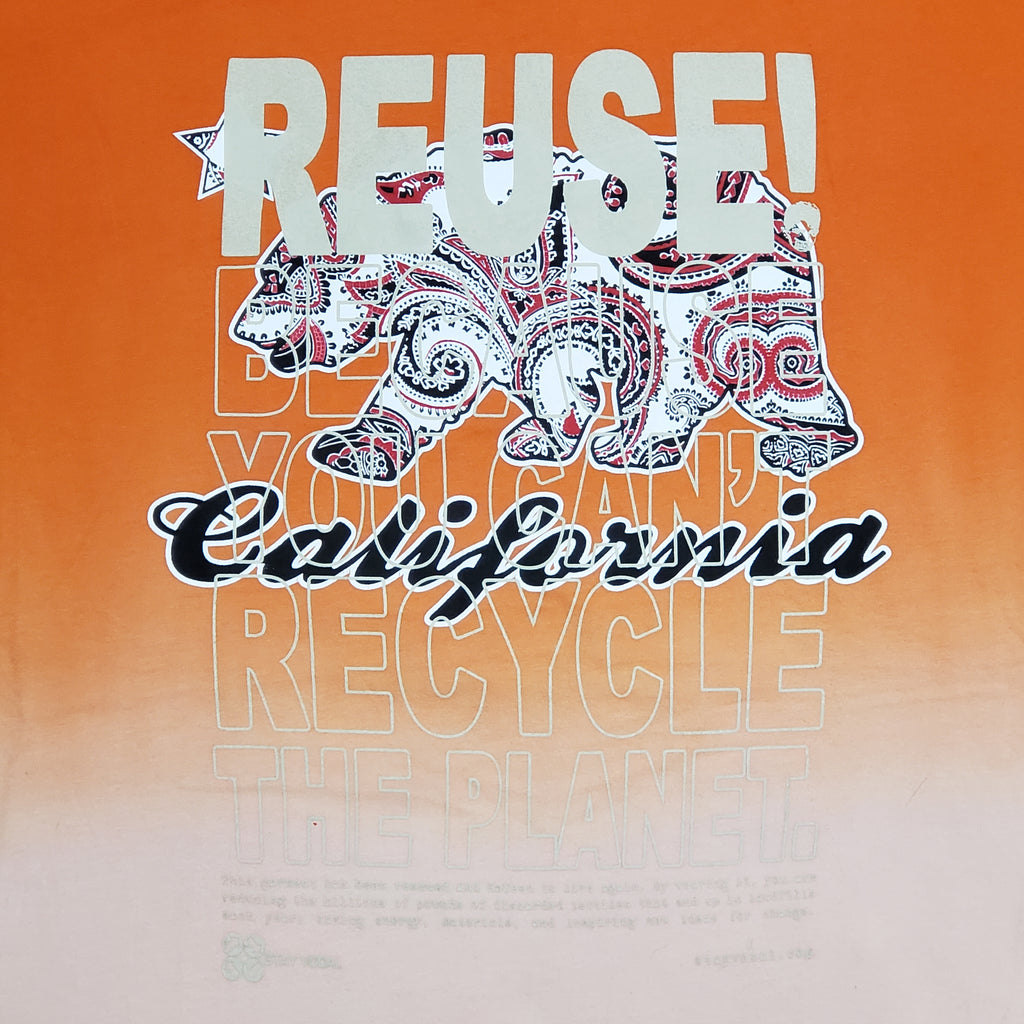 One of a Kind (Men's L) REUSE! California Paisley Bear T-Shirt