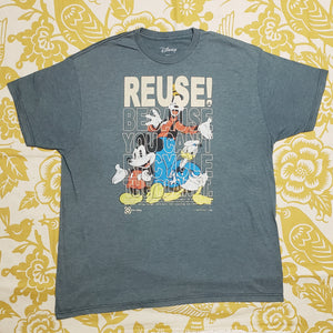 One of a Kind (Men's XXL) REUSE! Mickey, Goofy, and Donald T-Shirt