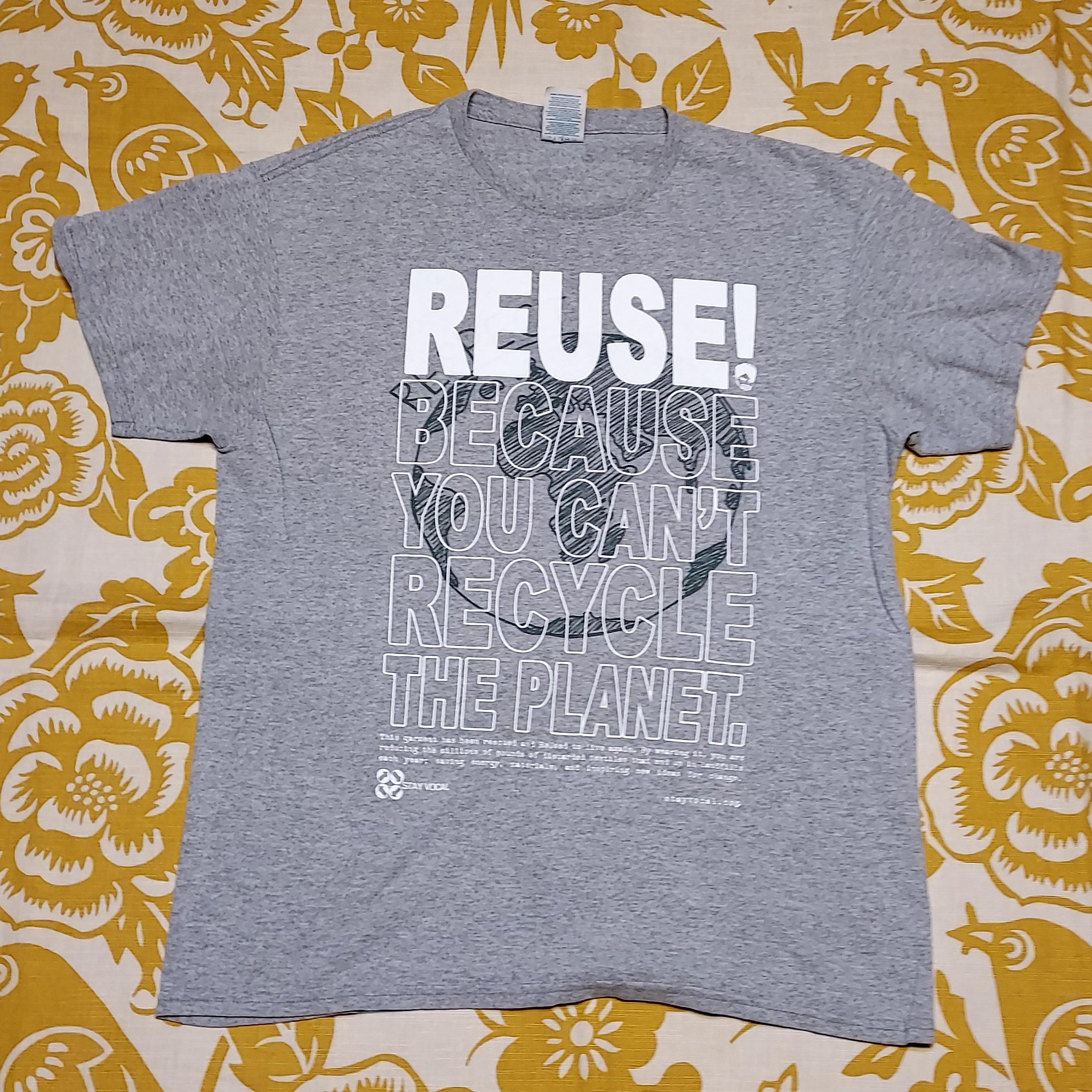 One of a Kind (Men's M) REUSE! Respect The Planet T-Shirt