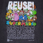 One of a Kind (Men's S) REUSE! Super Mario Characters Waving T-Shirt