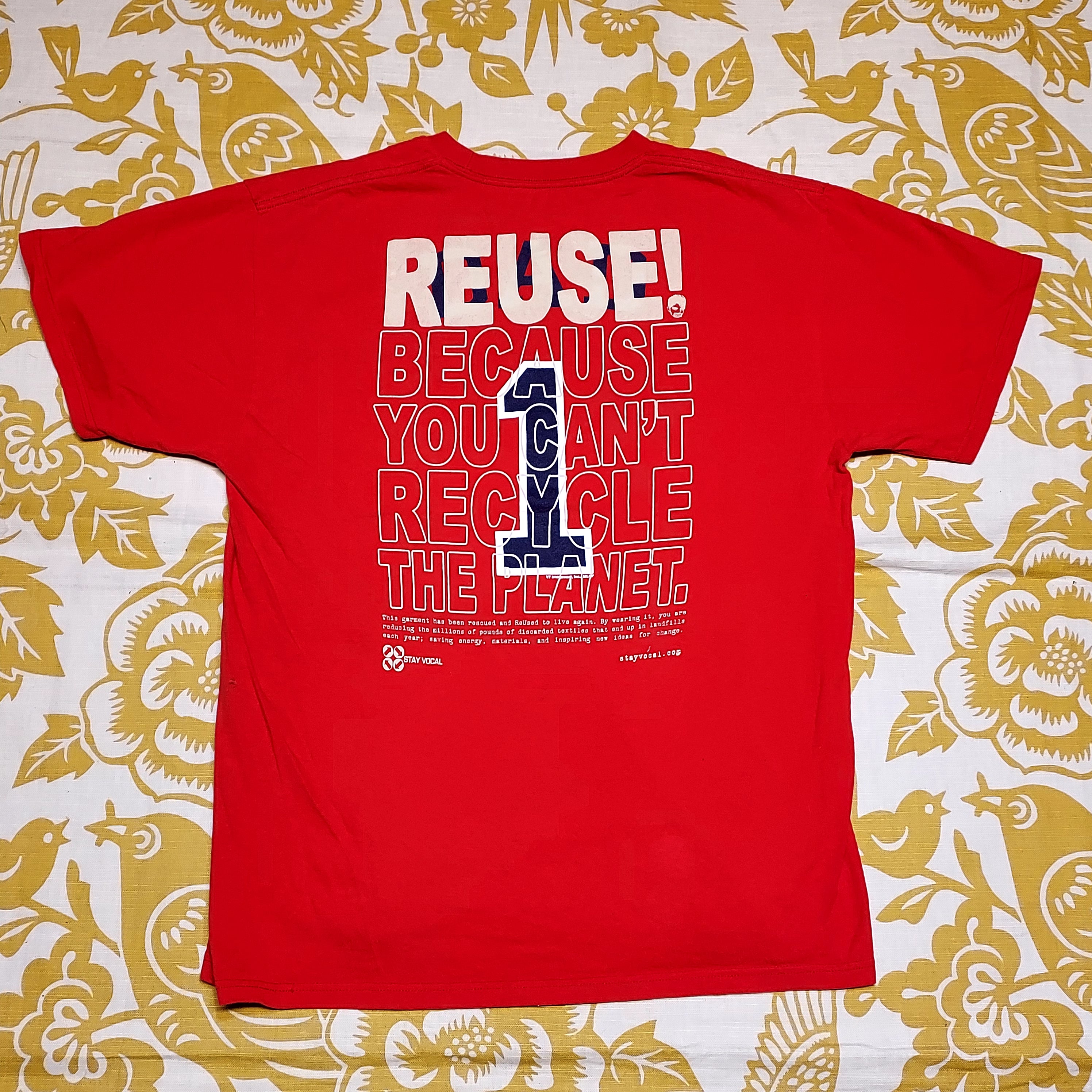 One of a Kind (Men's L) REUSE! Red Sox #1 T-Shirt