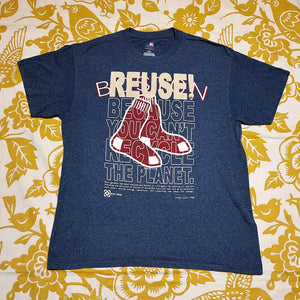 One of a Kind (Men's L) REUSE! Red Sox Big Sox Logo T-Shirt