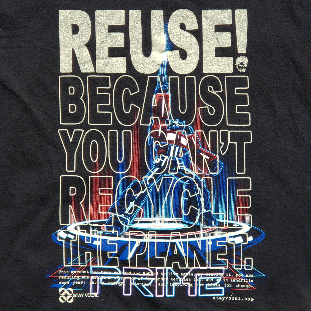 One of a Kind (Men's XL) REUSE! Transformers Optimus Prime Looks Up T-Shirt