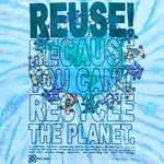 One of a Kind (Womens Cropped) Reduce REUSE! Recycle Grateful Dead Bears T-Shirt