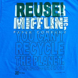 Men's Large REUSE Because You Can't Recycle The Planet The Office Dunder Mifflin T-Shirt