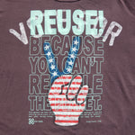One of a Kind (Men's L) REUSE! Stars & Stripes Peace Sign T-Shirt
