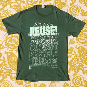 One of a Kind (Men's S) REUSE! Follow The Green Road T-Shirt