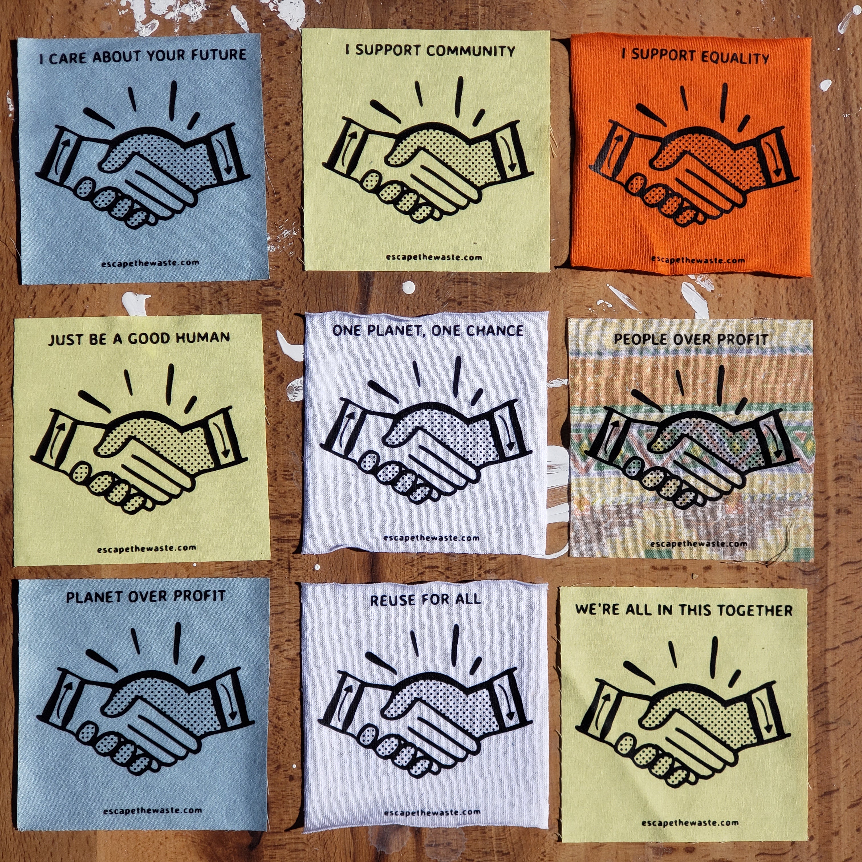 Handshake Slogan Patch
