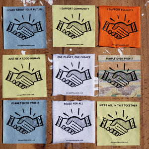 Handshake Slogan Patch