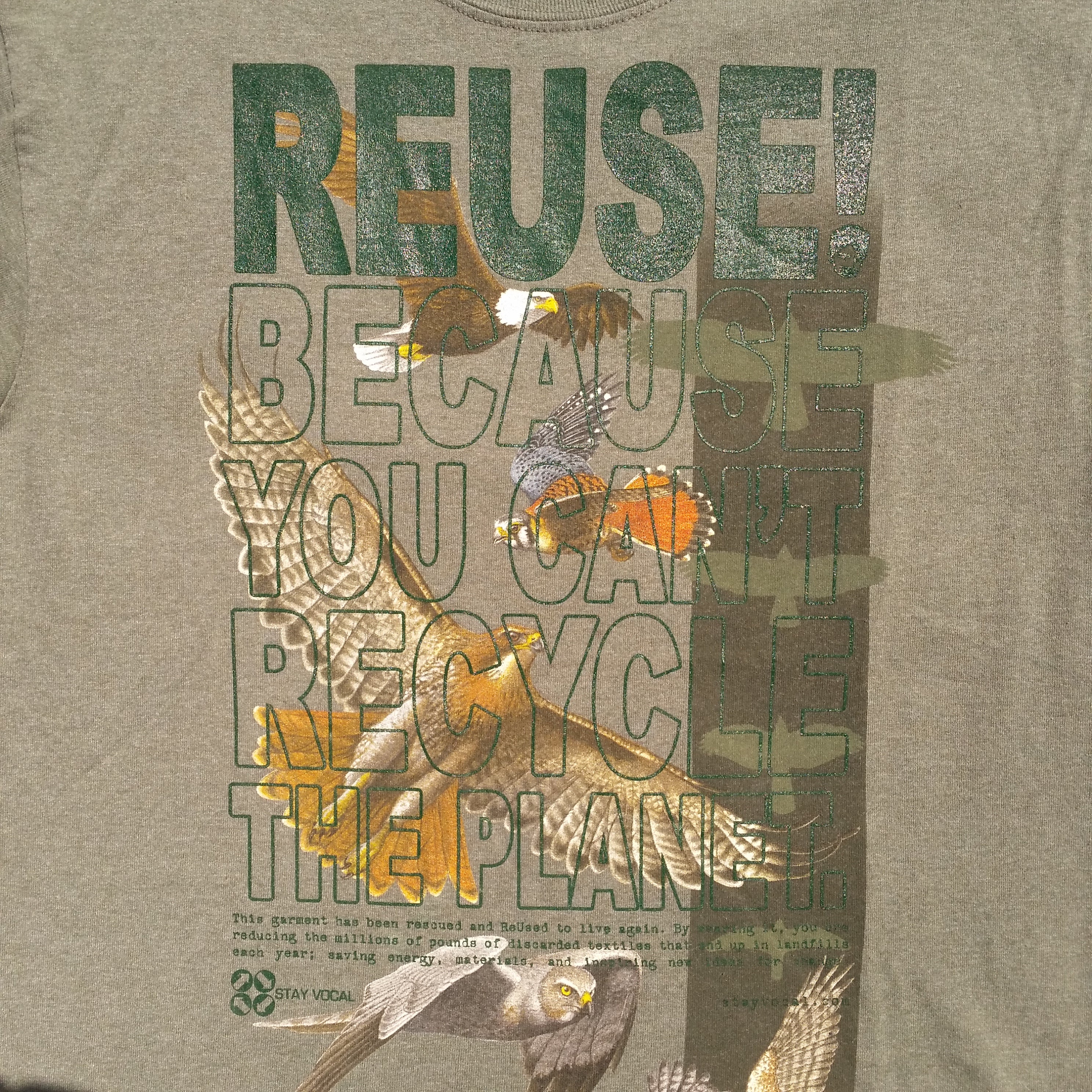 One of a Kind (Men's M) REUSE! Bird Army T-Shirt