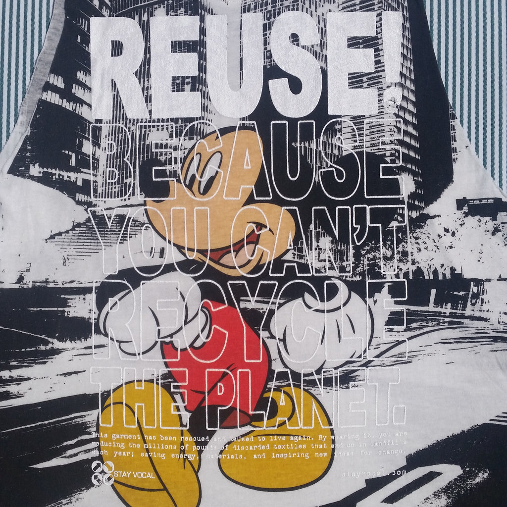 One of a Kind (Women's L) REUSE! Mickey Mouse on the Town Tank Top