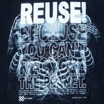 One of a Kind (Men's 3XL) REUSE! Hear No Waste Speak No Waste See No Waste Skeleton T-Shirt