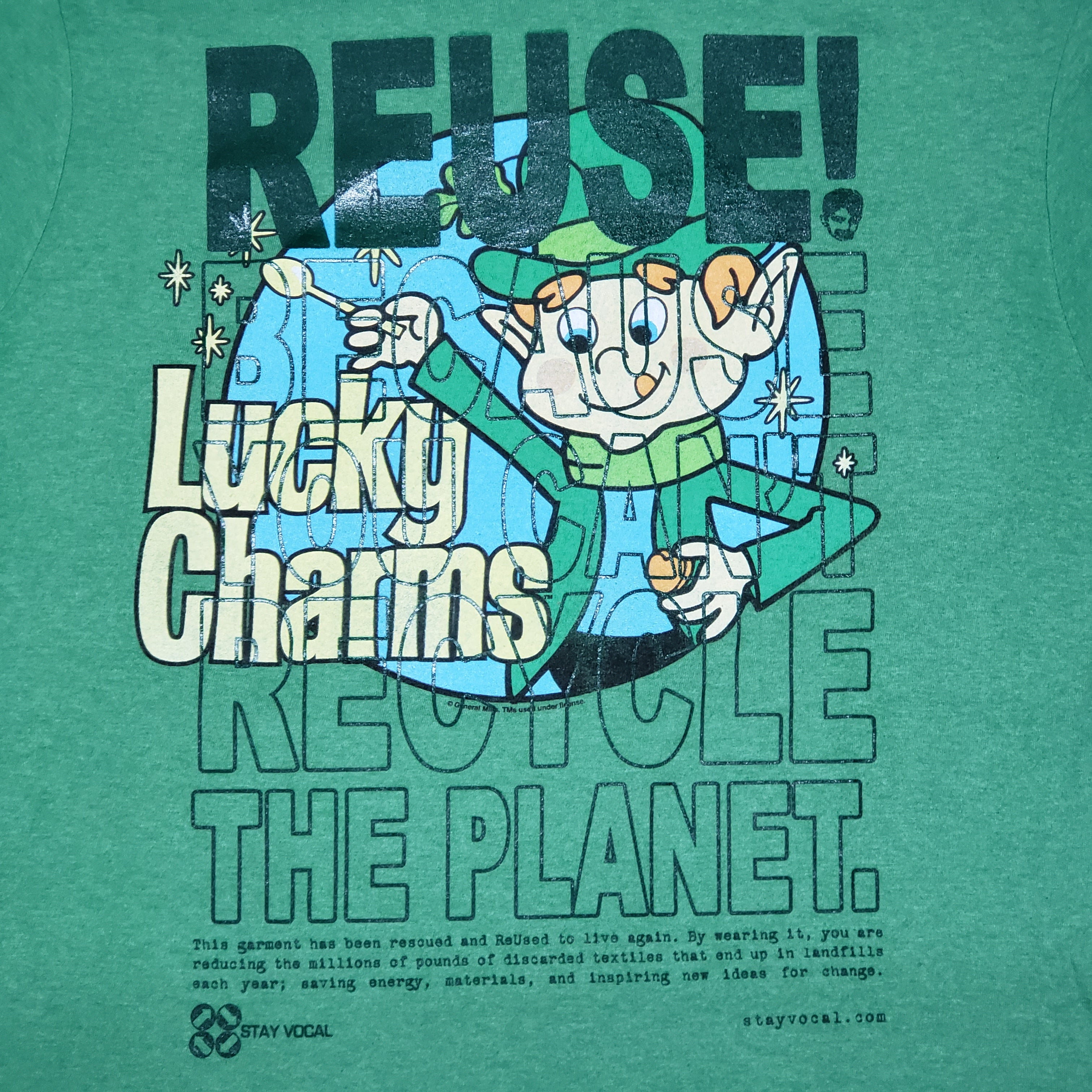 One of a Kind (Men's M) REUSE! Lucky Charms Cereal T-Shirt