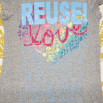 One of a Kind (Girl's L) REUSE! Love Heart T-Shirt