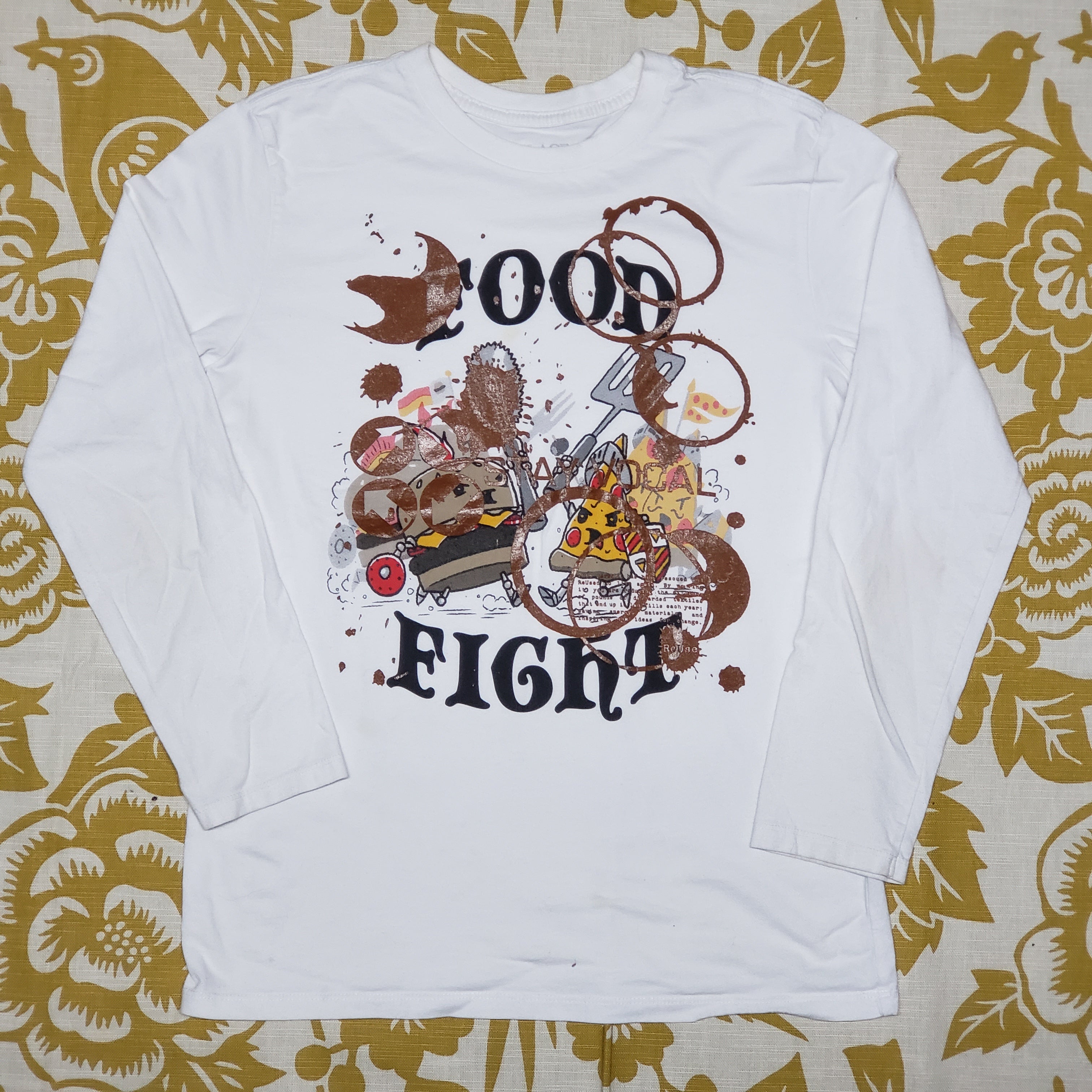 One of a Kind (Kid's XL) Who Brought Coffee to the Food Fight? Long Sleeve T-Shirt
