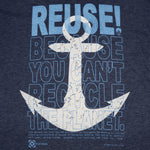 One of a Kind (Women's S) REUSE! A Big White Anchor T-Shirt