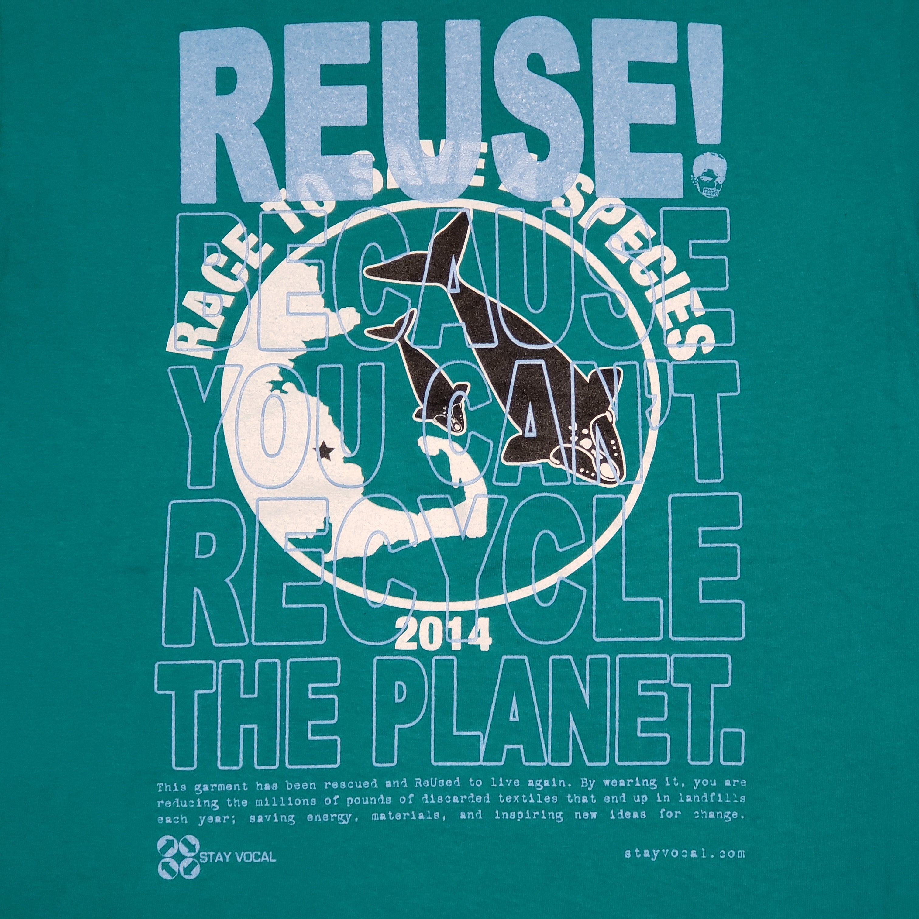 One of a Kind (Men's S) REUSE! and Save a Species T-Shirt