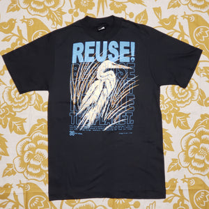 One of a Kind (Men's M) REUSE! Vintage Sparkly Heron T-Shirt