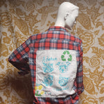 One of a Kind (Women's L) Share The Love Flannel by Carly Carte